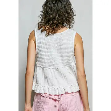 Softy Thermal Ruffle tank Top