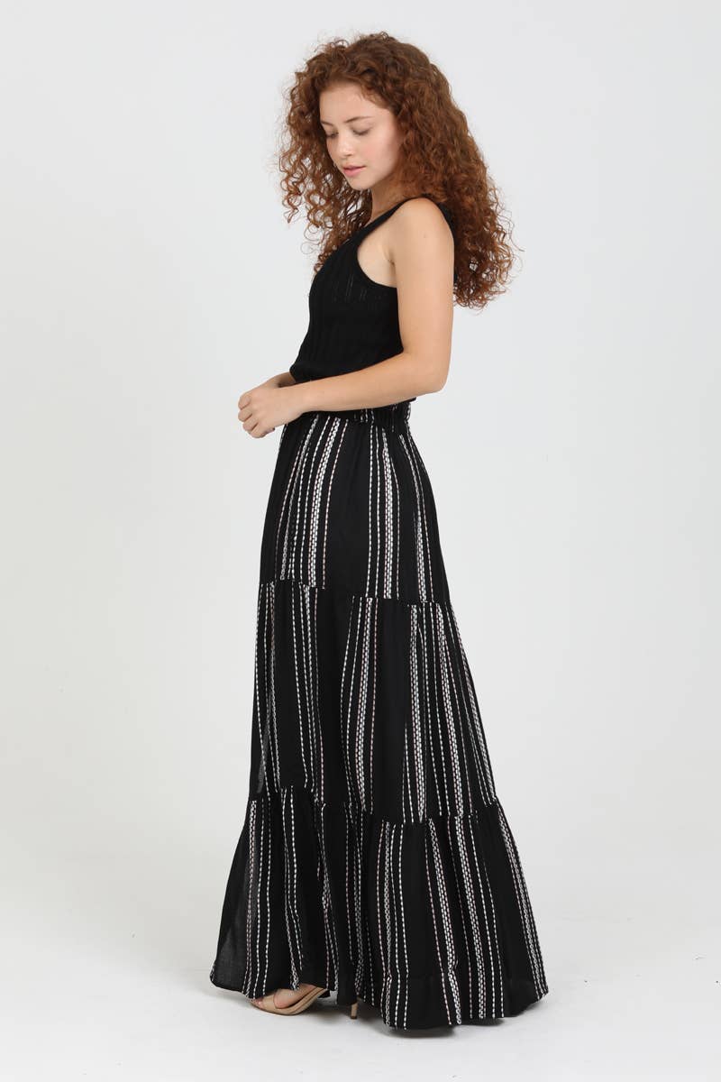 Brookstone Stripe Maxi Skirt