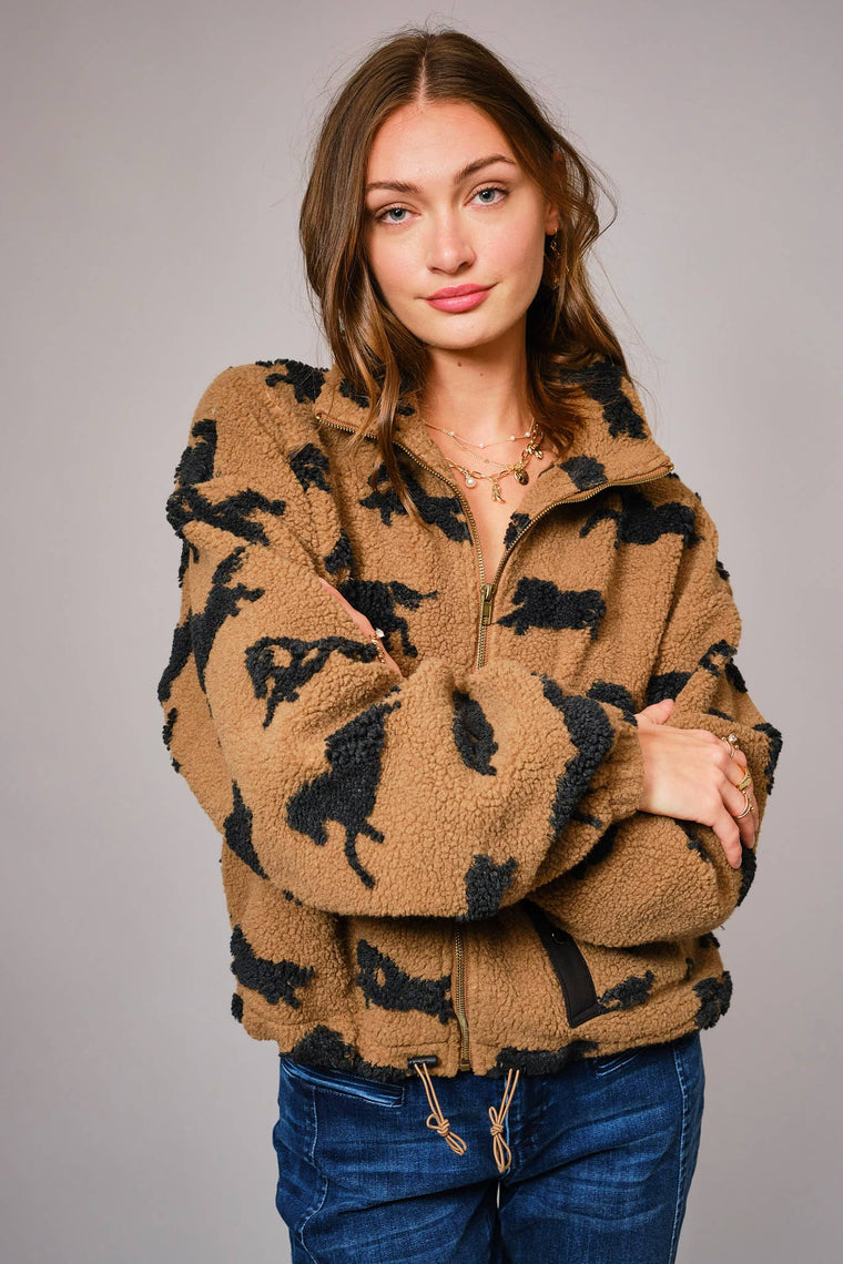 Mustang Sherpa Zip-Up Jacket