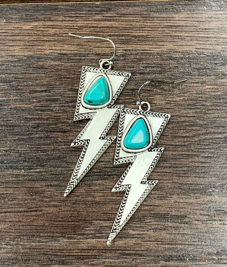 Bolted Turquoise Earrings