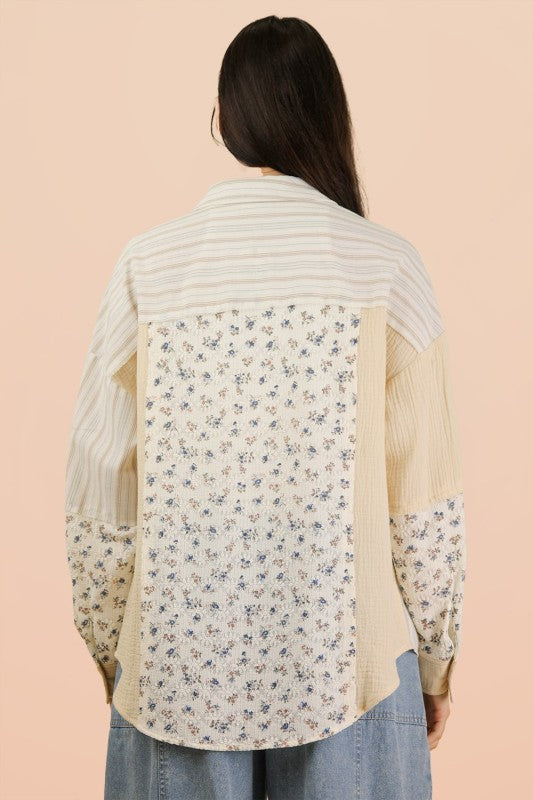 Dainty Floral Button Down