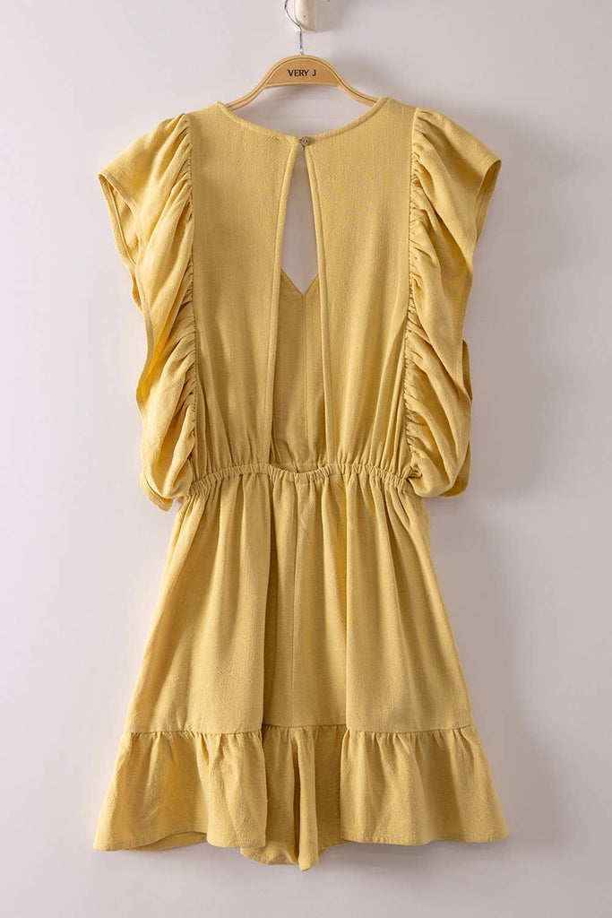 Tulip Ruffle Sleeve Romper