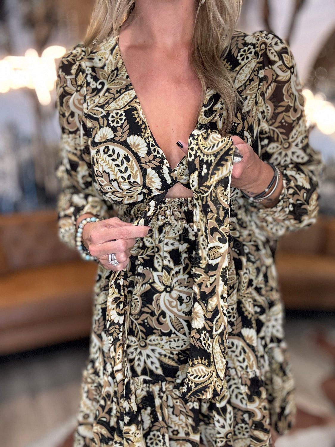 Ember+Oak Fall Floral Dress