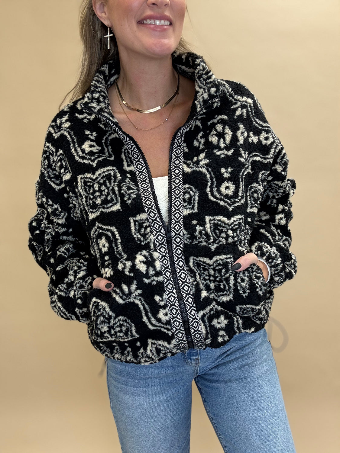 Paisley Sherpa Jacket