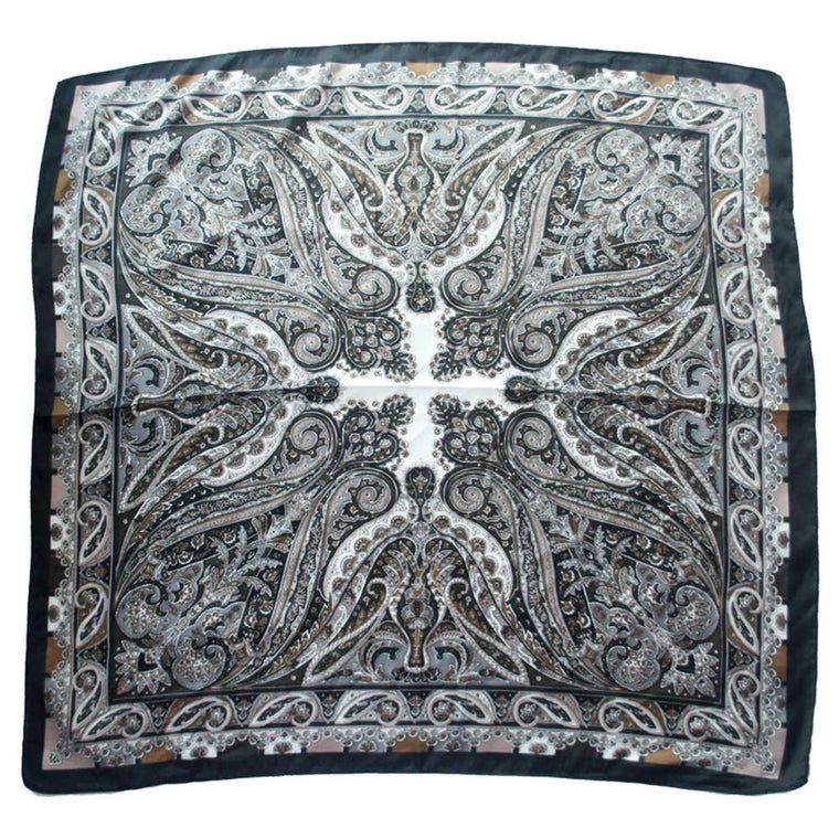Black Vintage Paisley Bandana