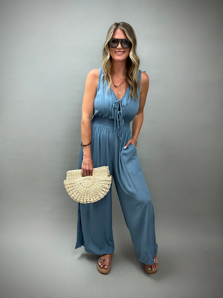 Tide Double Tie Front Jumpsuit
