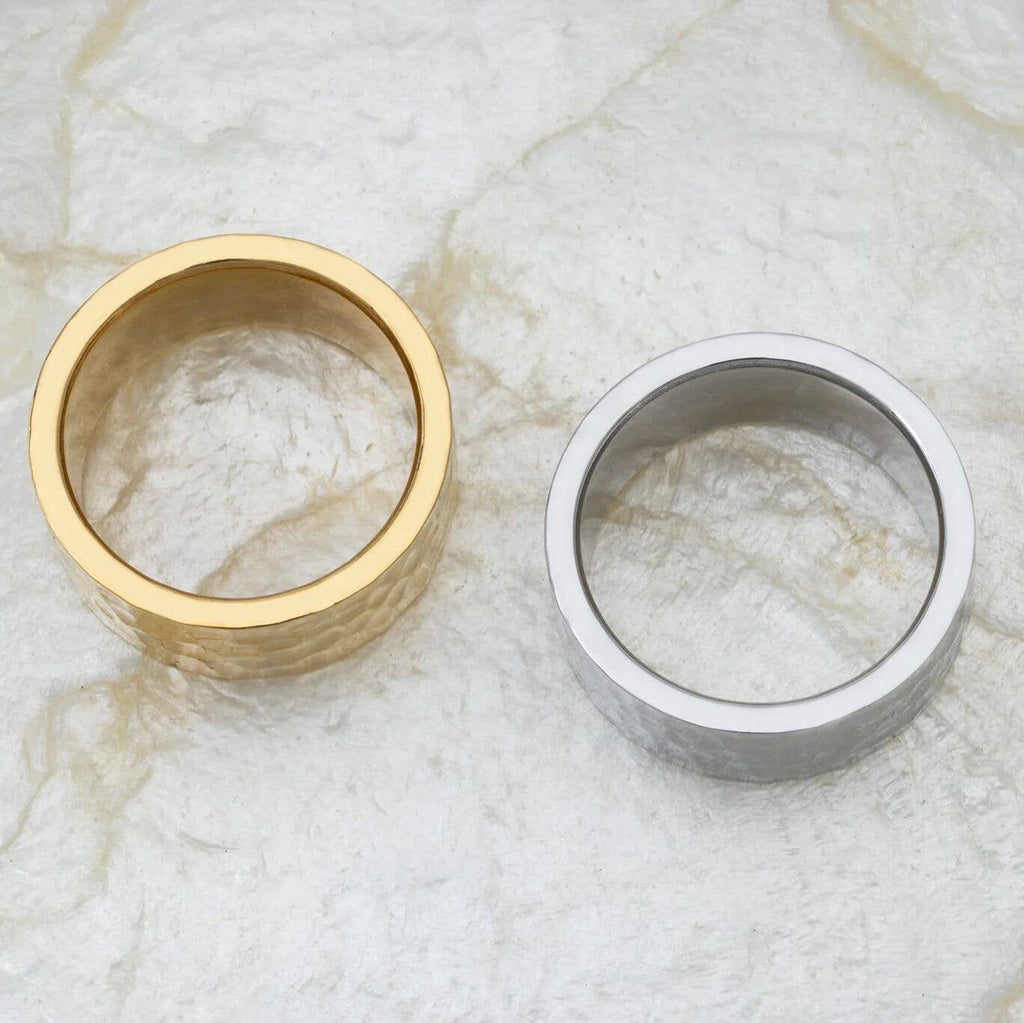 Hammered Gold Statement Ring