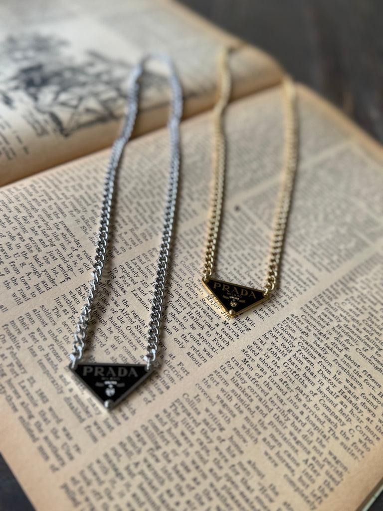 Up Cycled Prada Necklace