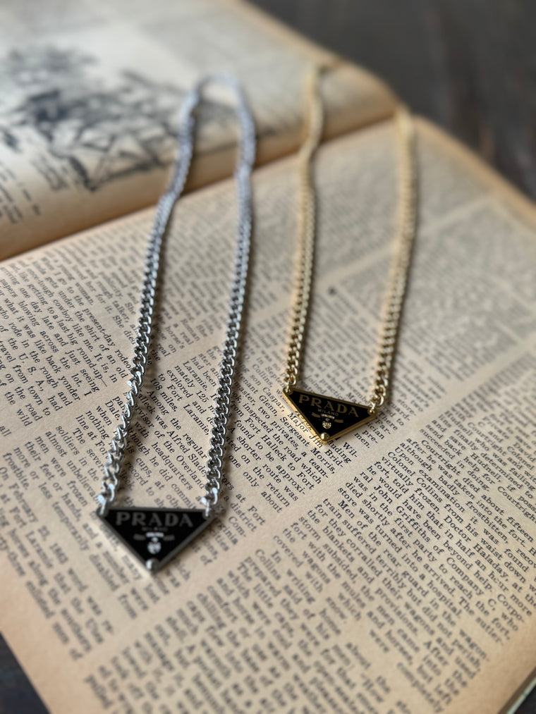 Up Cycled Prada Necklace