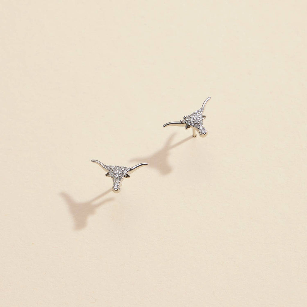 Bull Head Stud Earrings
