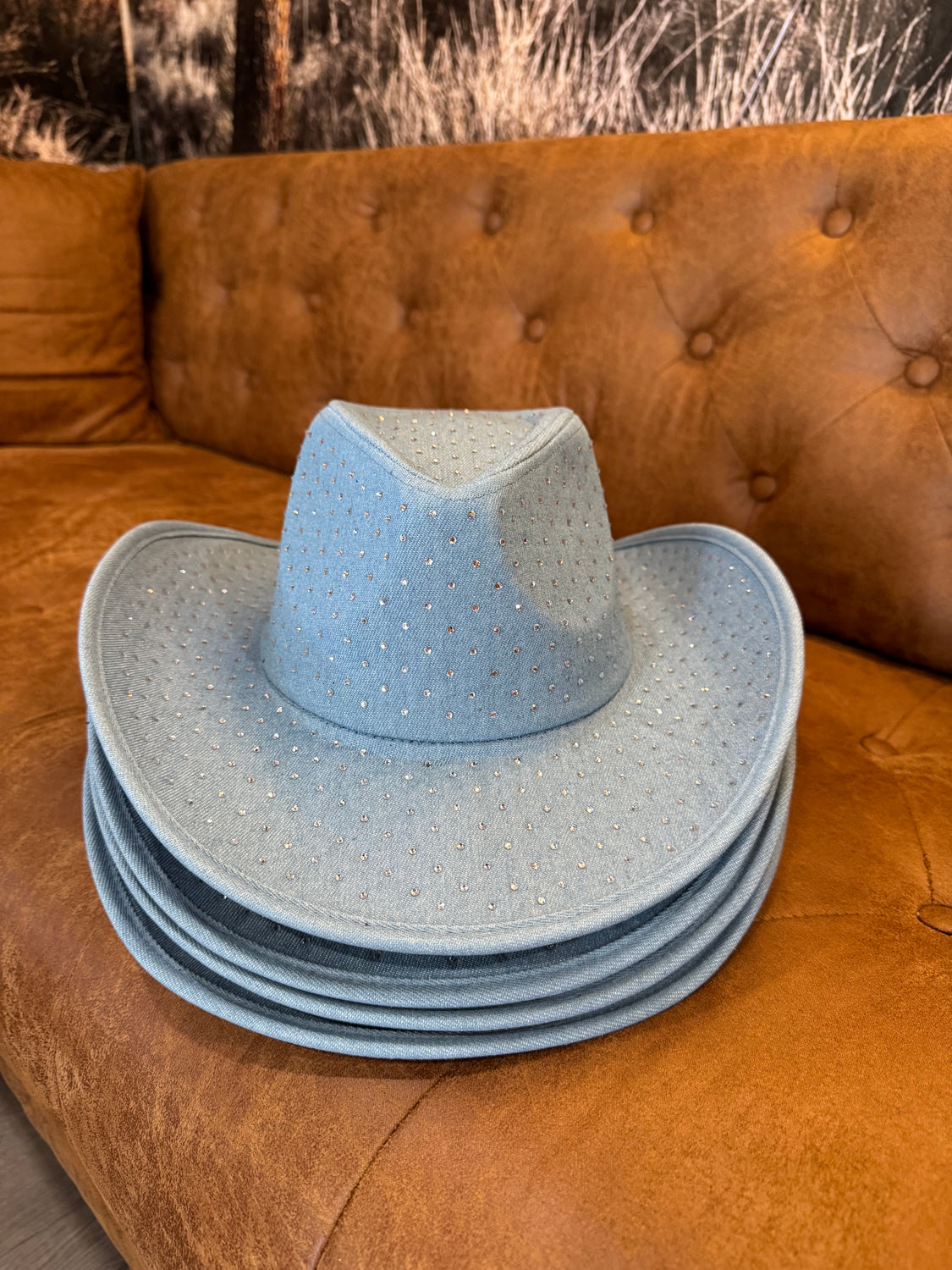 Denim + Diamonds Cowgirl Hat