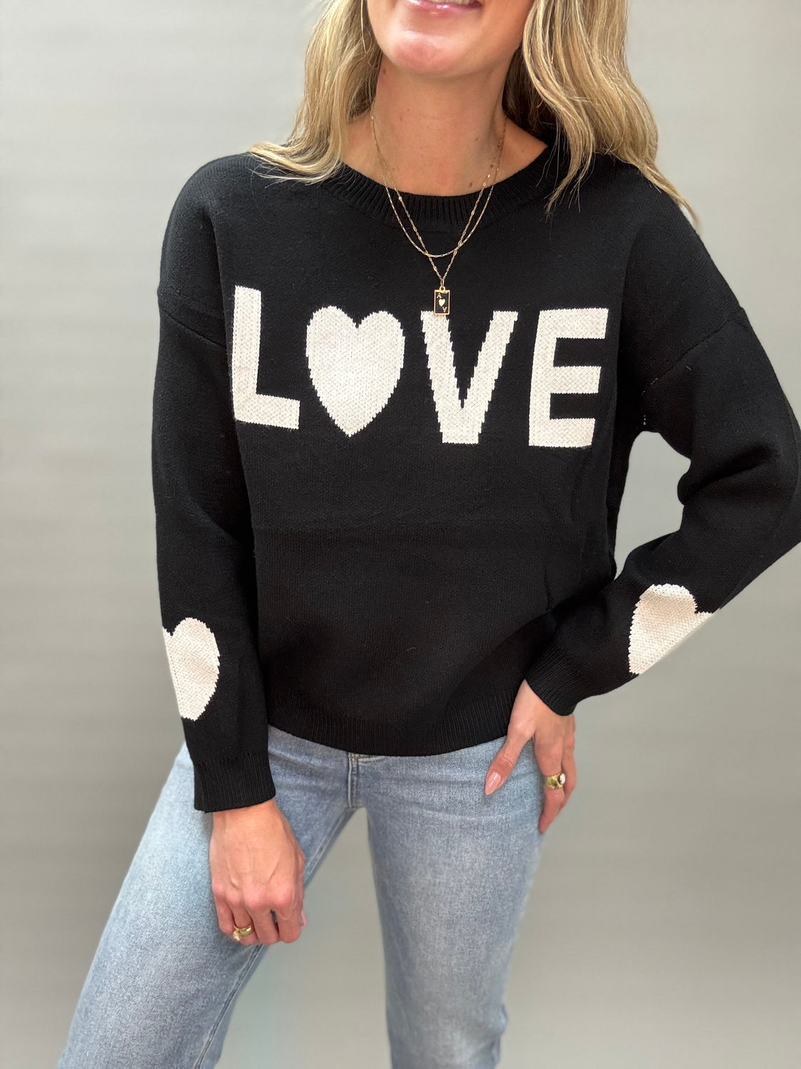 Love Letter Black Sweater