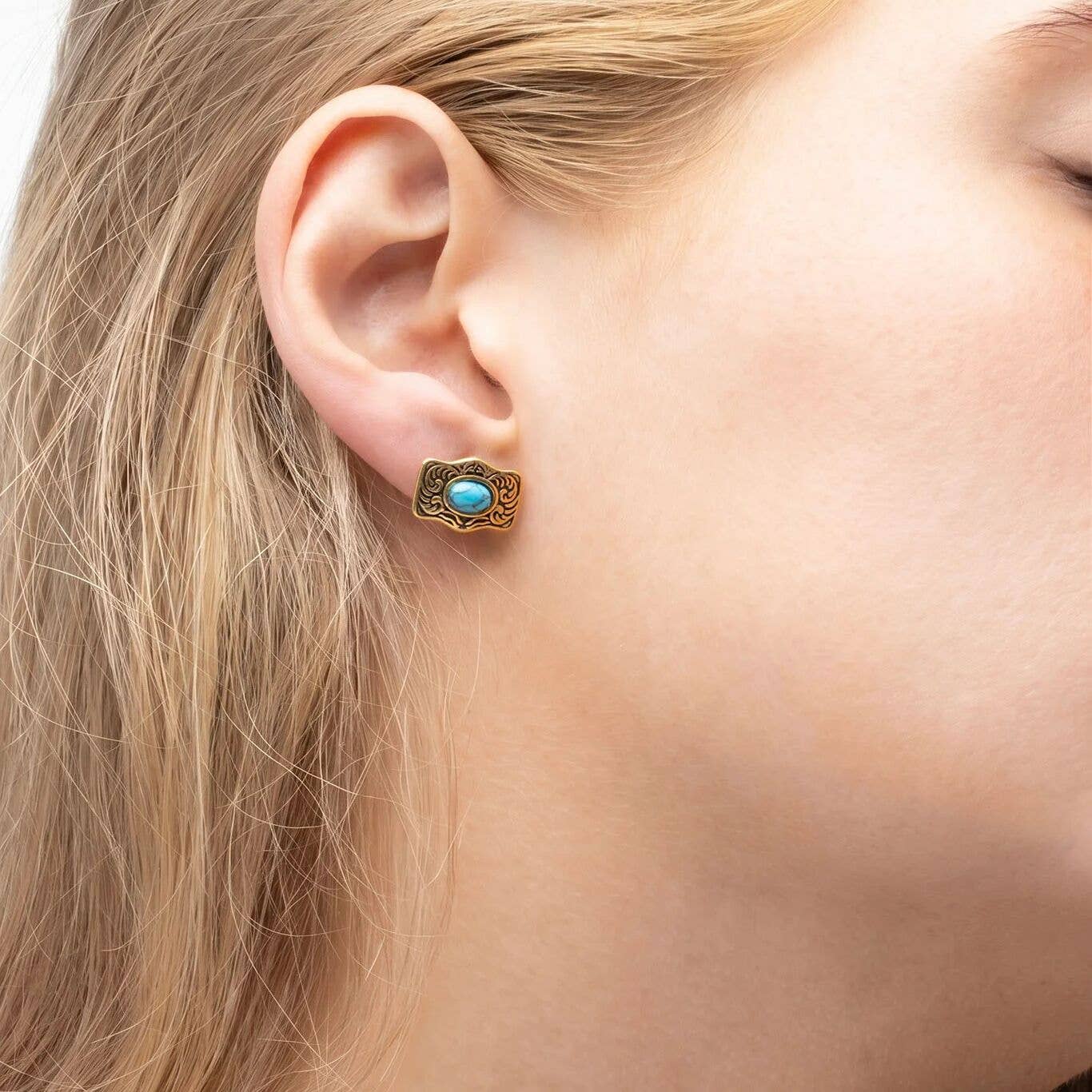 Buckle Stud Earrings