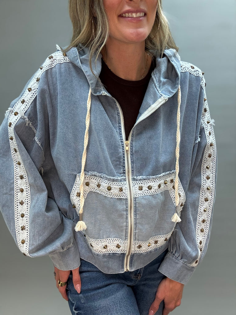 Wanderlust Denim Gauze Hoodie