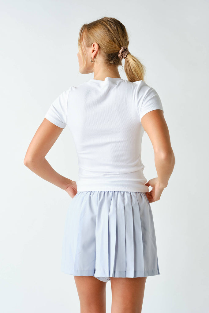 Essential Micro-Ribbed Short Sleeve Top