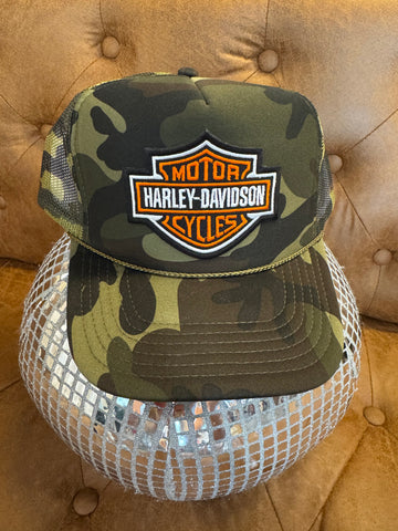 Harley Davidson Patch Trucker Hat