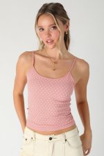 Tiny Polka Dot Pink Tank Top