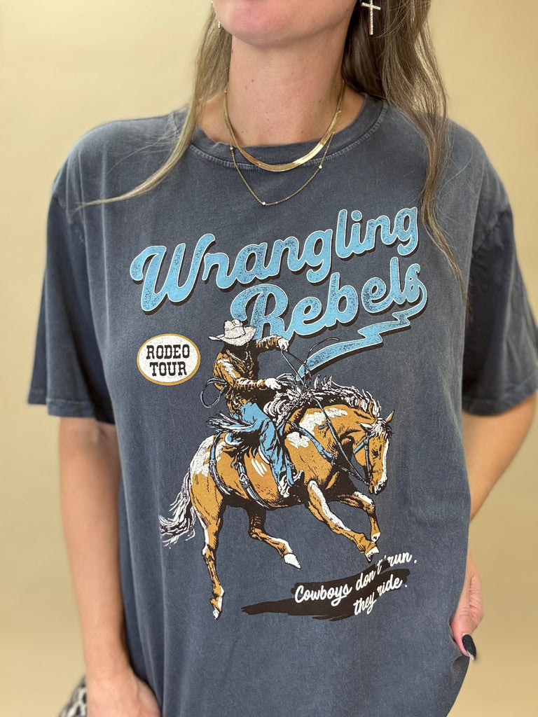 Wrangling Rebels Boyfriend T-Shirt