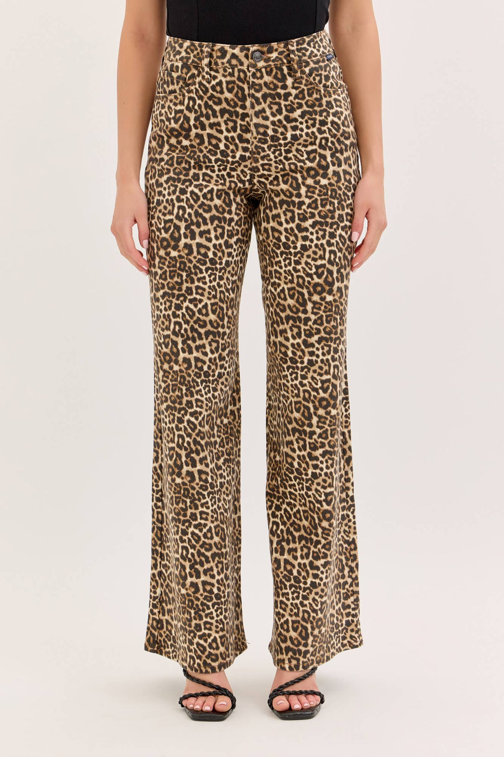 Leopard High Rise Wide Leg Cello Jeans