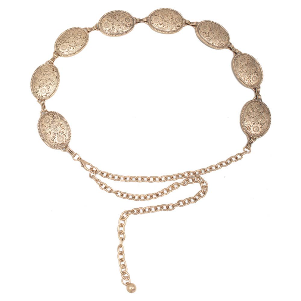 Gold Concho Swirl Belt