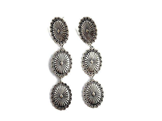 Small Concho 3 Dangle Earring