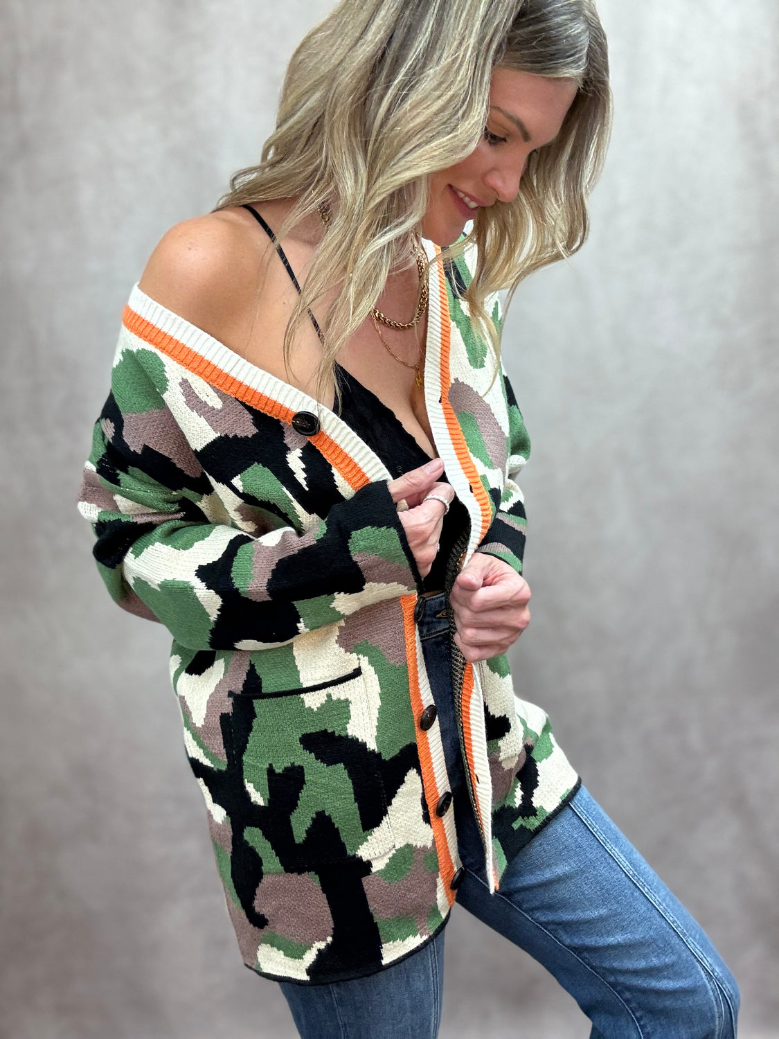 Rowen Camo Cardigan