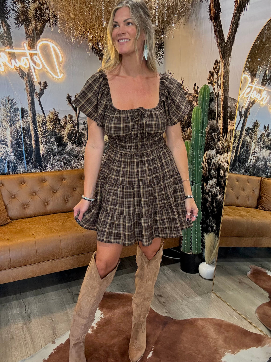 Mulberry Plaid Dress