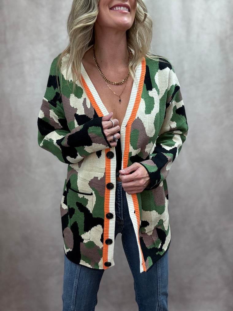 Rowen Camo Cardigan