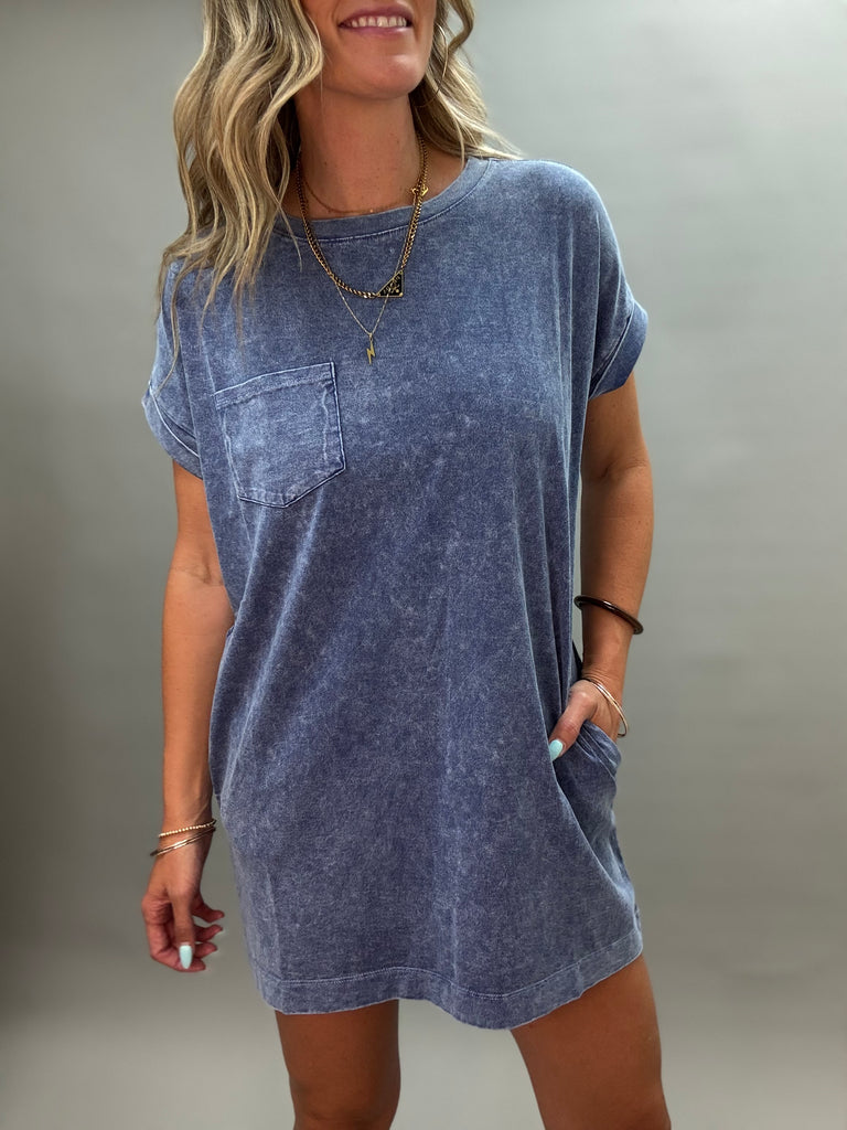 Mineral Washed T-Shirt Dress