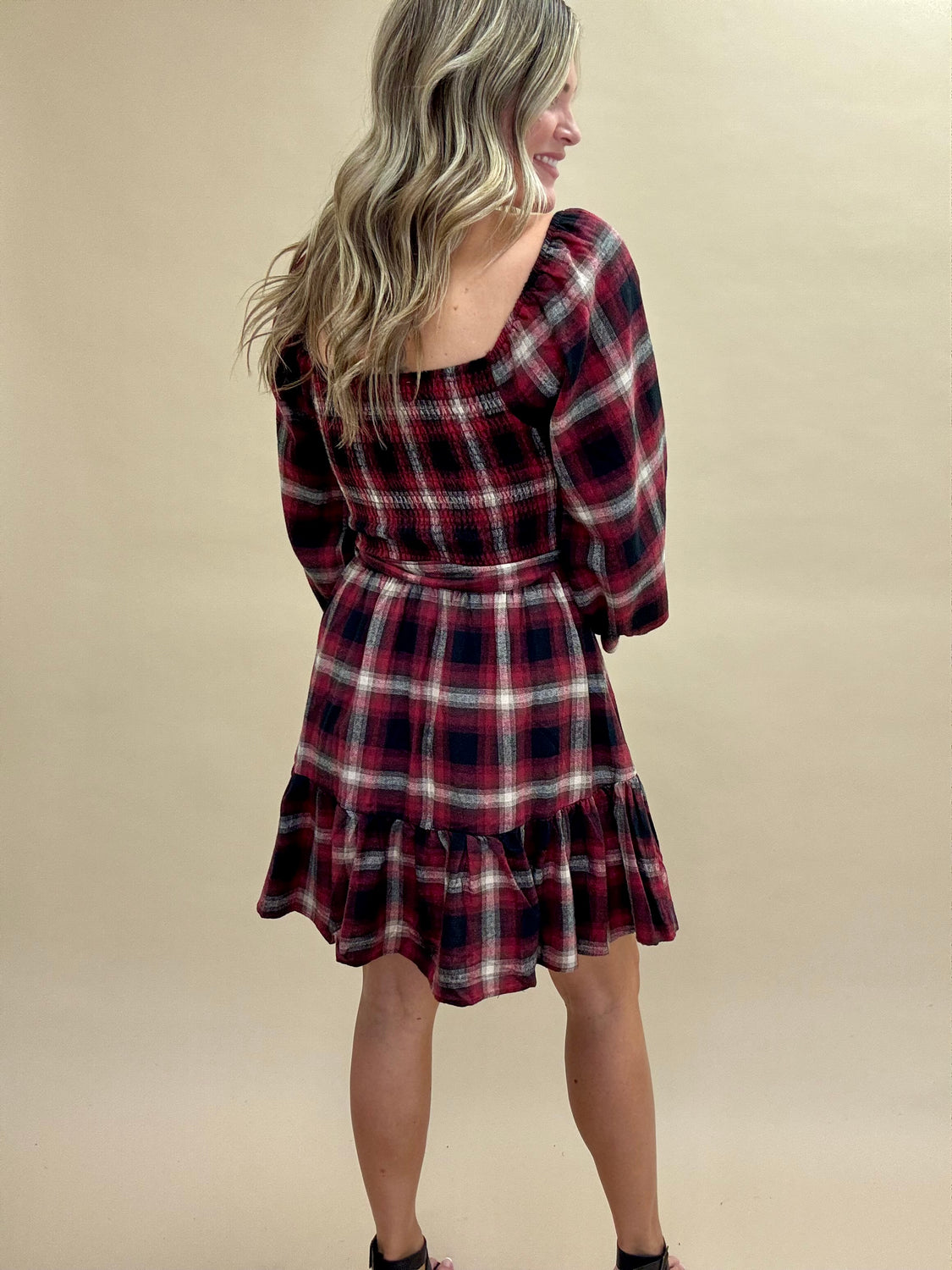 Playful Plaid Swing Dress