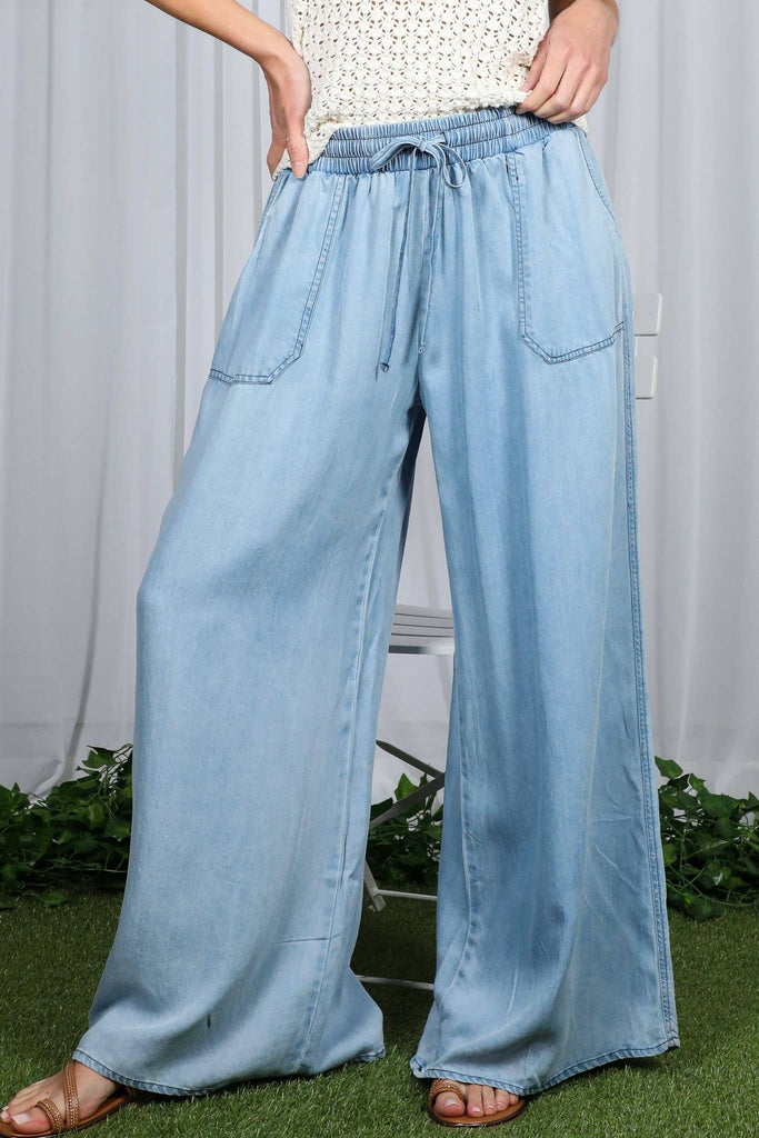 Wide Leg Tencel Pants
