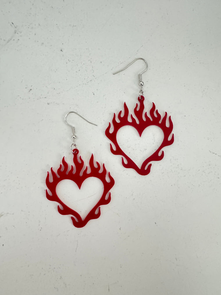 Heart Of Fire Earrings