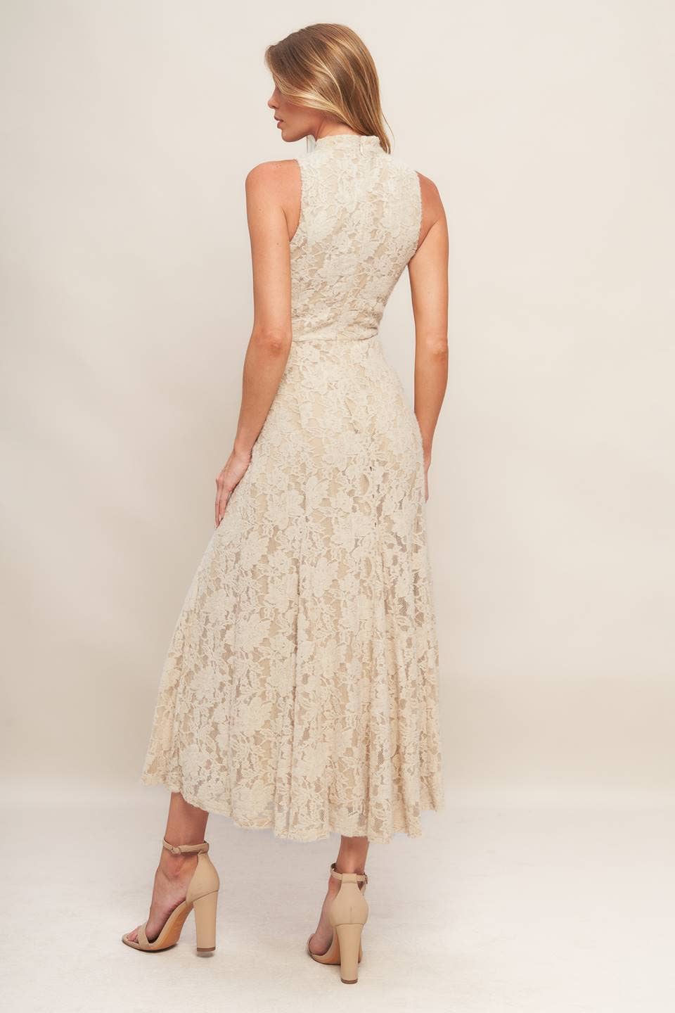 Frosted Lace Midi Dress