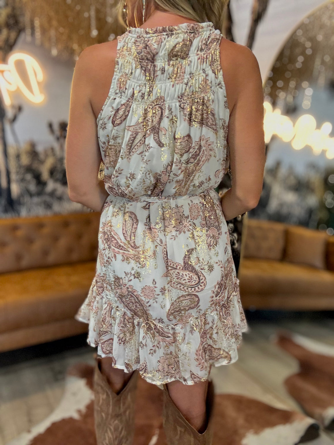 Metallic Magic Mini Dress
