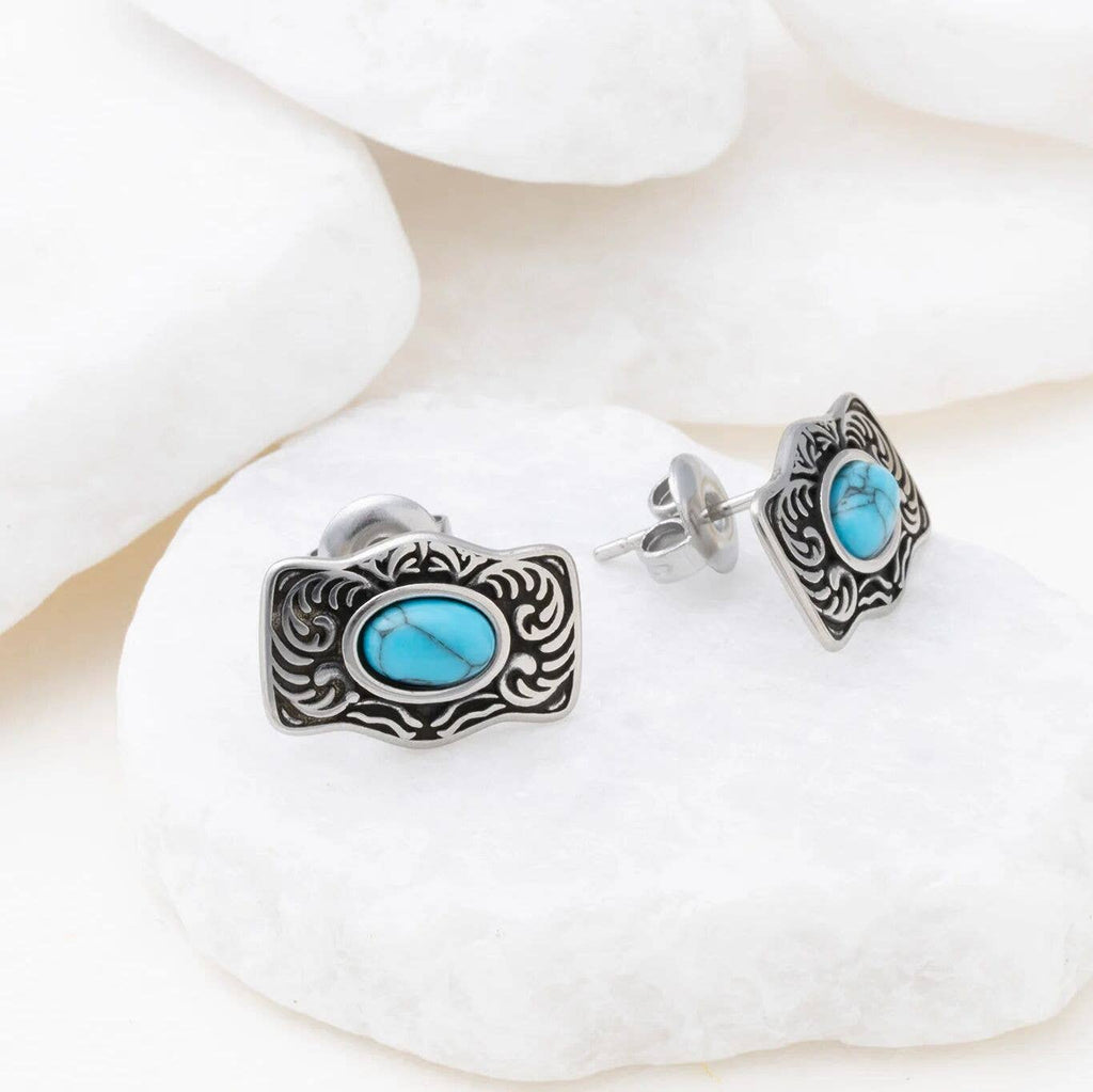 Buckle Stud Earrings