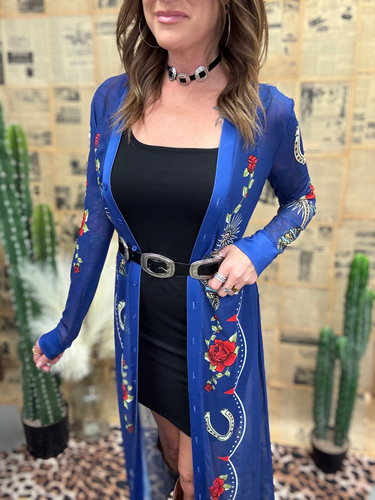 Spurs & Roses Mesh Maxi Duster