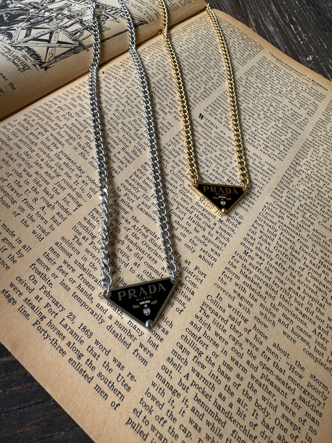 Up Cycled Prada Necklace