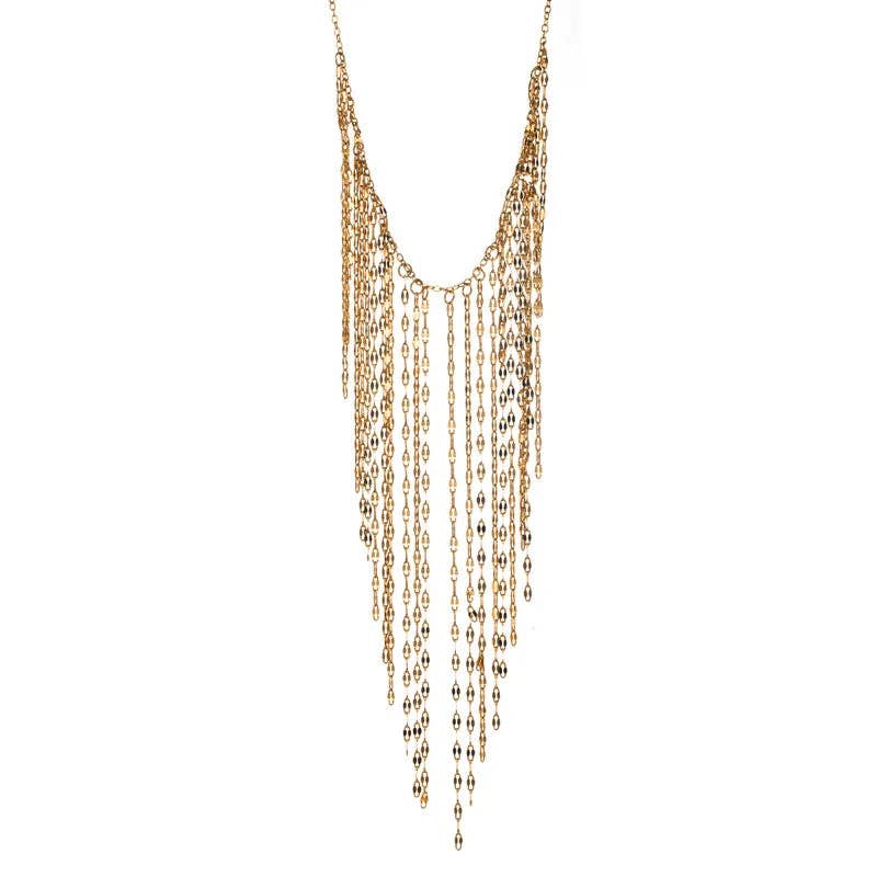 Festival Fringe Gold Necklace