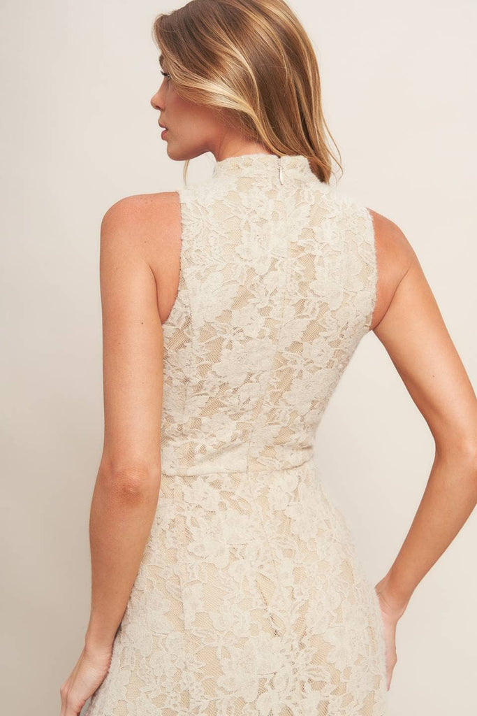 Frosted Lace Midi Dress