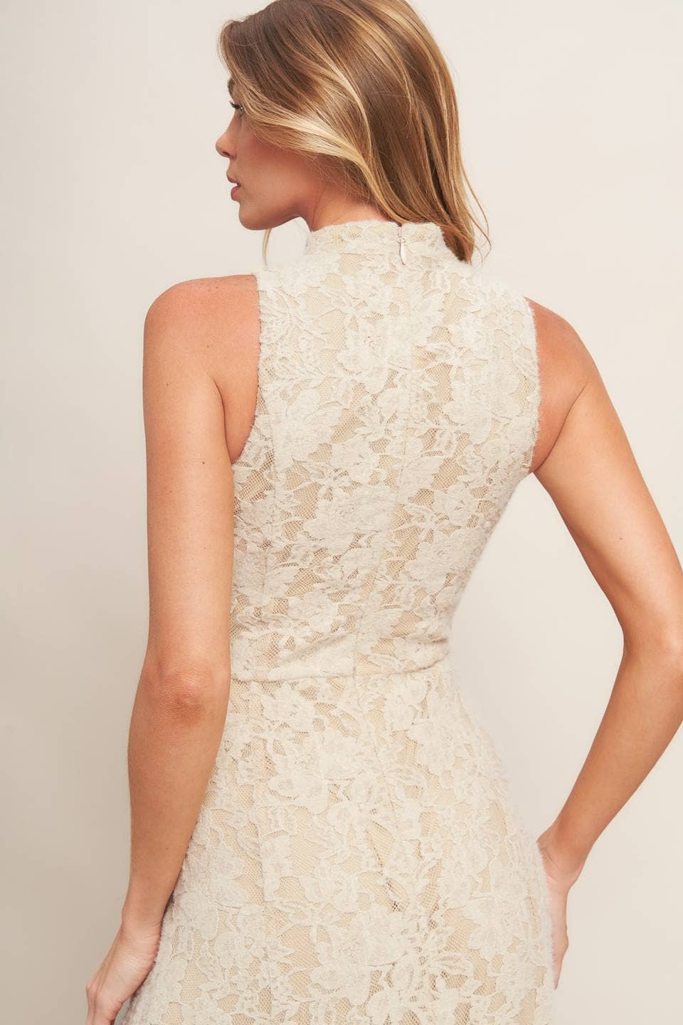 Frosted Lace Midi Dress