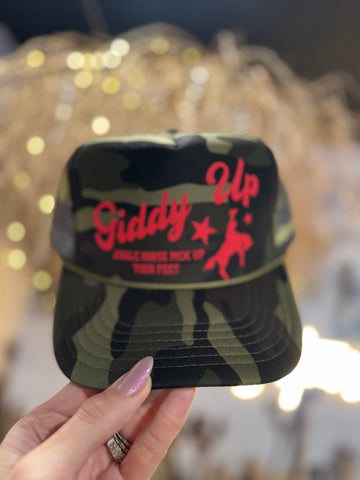 Giddy Up Jingle Horse Trucker Hat