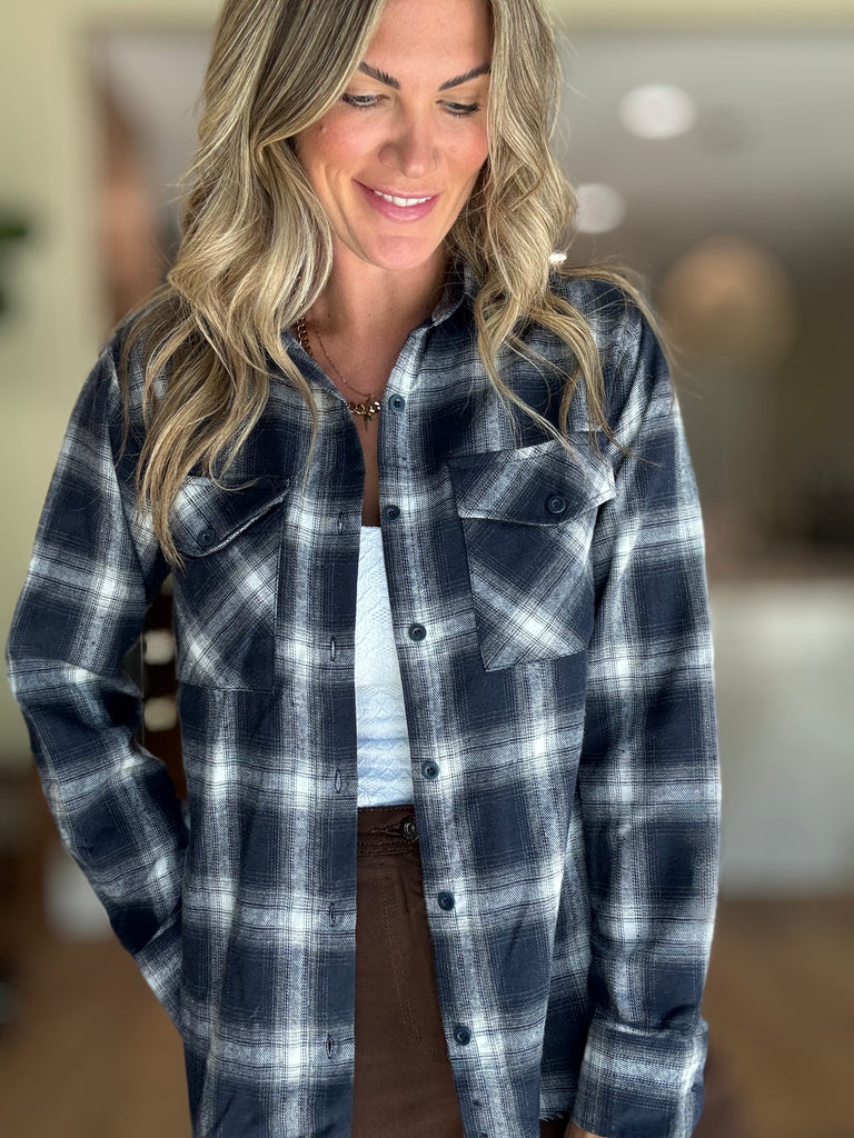 Jaxon Side Slit Flannel