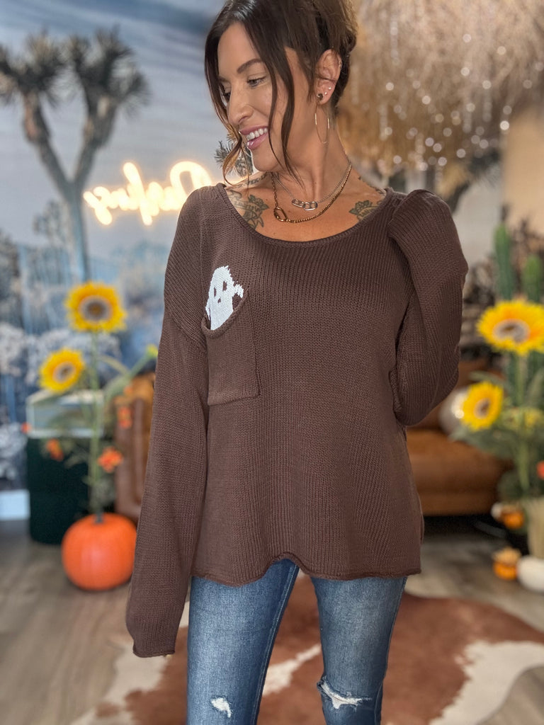 Peek-a-boo Ghost Sweater