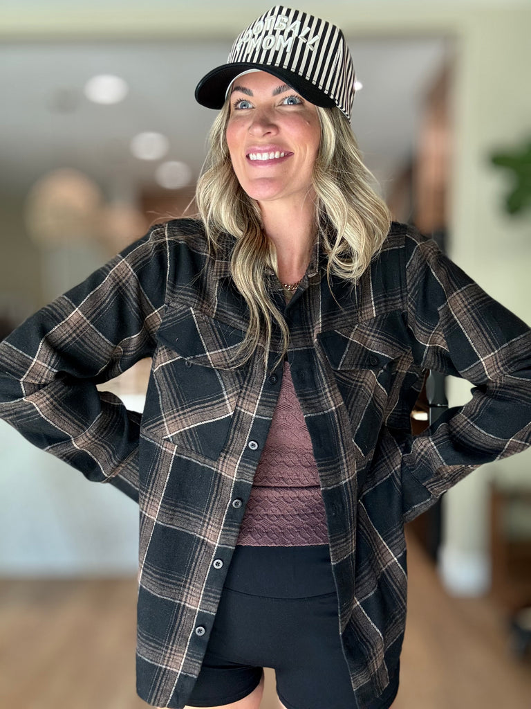 Beau Side Slit Flannel