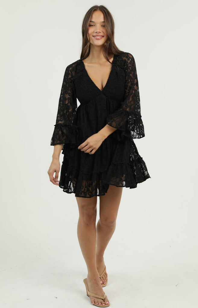 Belle Full Lace Mini Dress