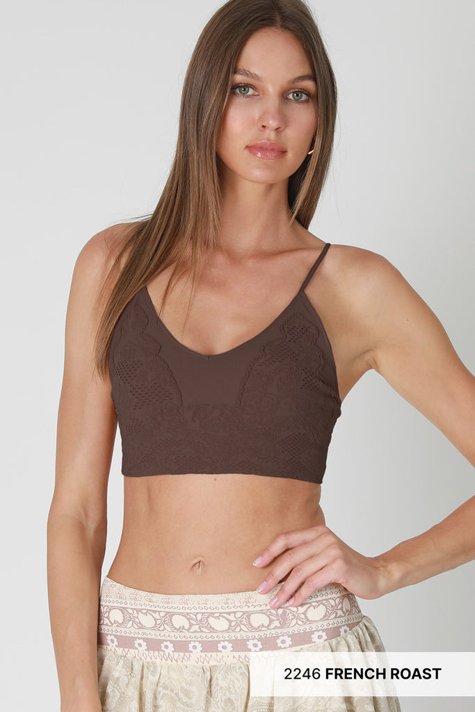 V-Neck Lace Bralette