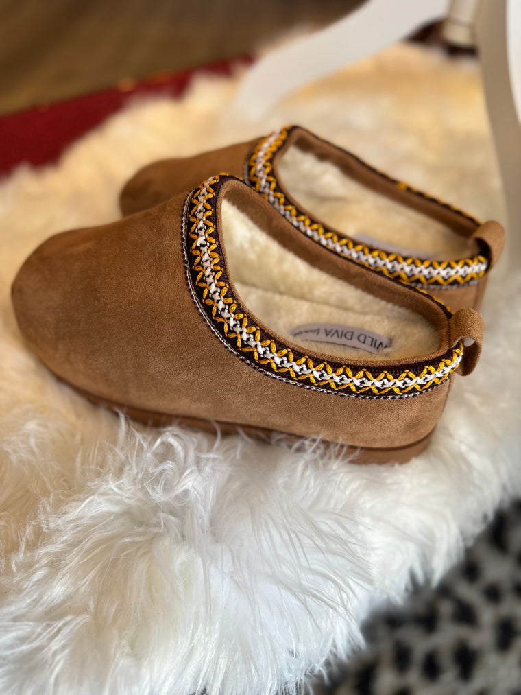 Cozy Mule Platform Slipper