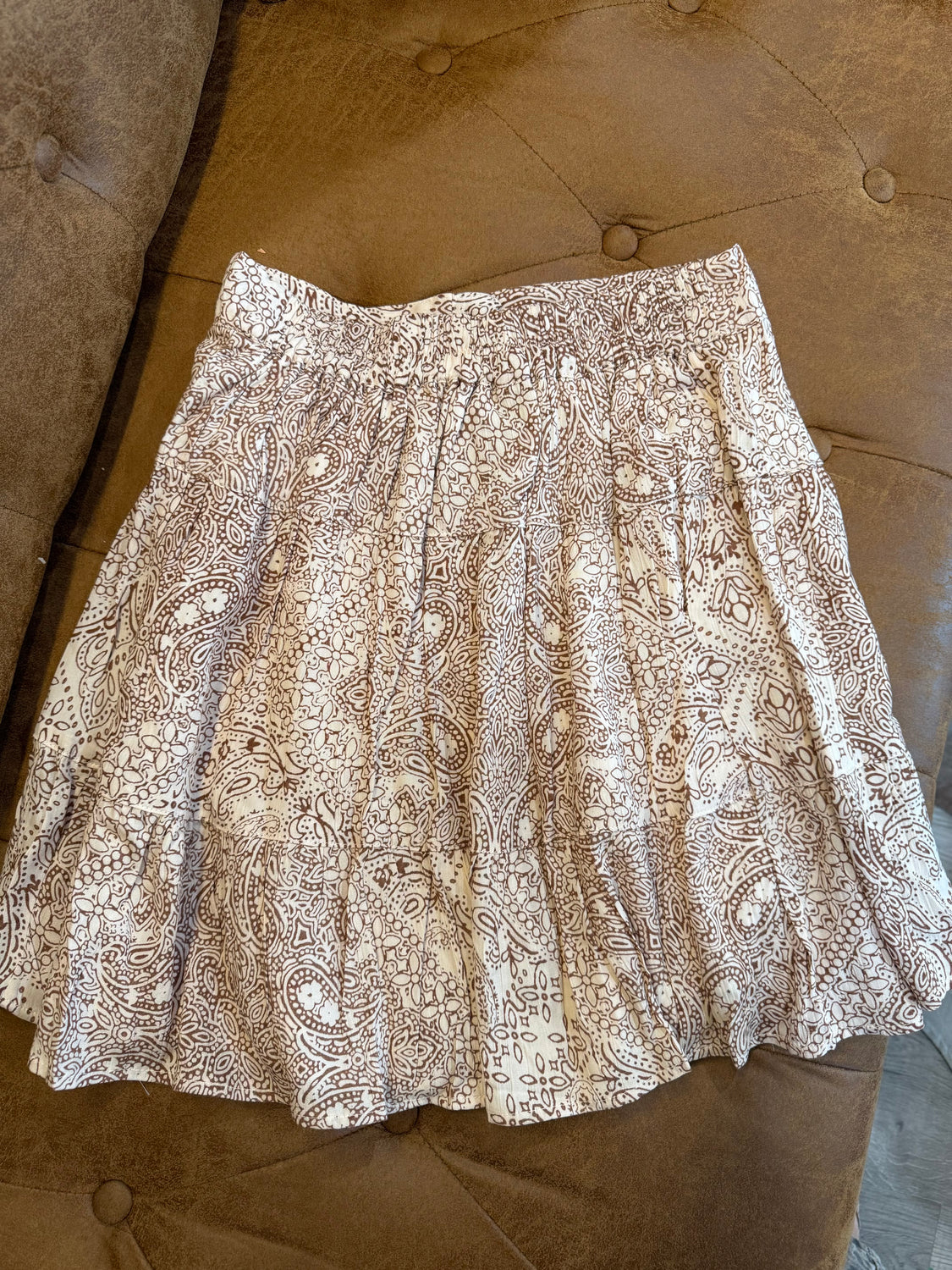 Paisley Button Down Skirt
