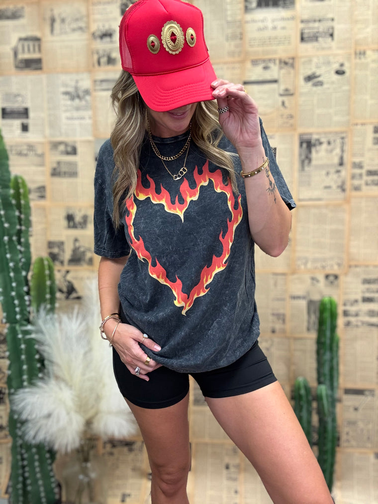 Burning Heart Graphic Tee