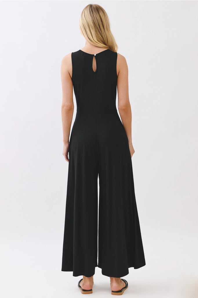 Black Front Twist Jumpsuit